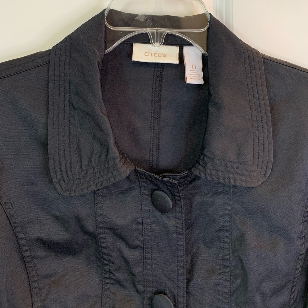 Chico’s Black Spring Fall Jacket Blazer Size Small - Picture 3 of 6
